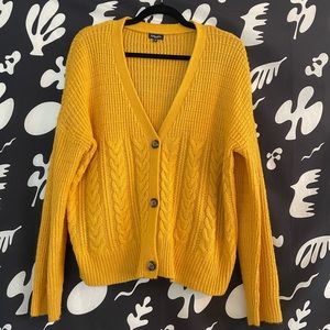 Splendid Cozy Yellow Cardigan size Small